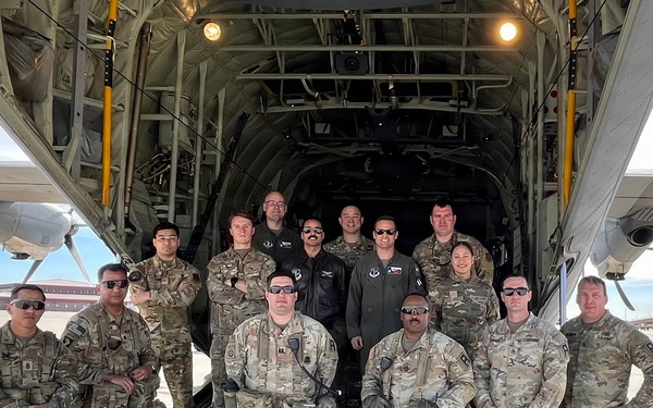 Soldiers and TXANG Airmen train together to load HIMARS onto C-130J