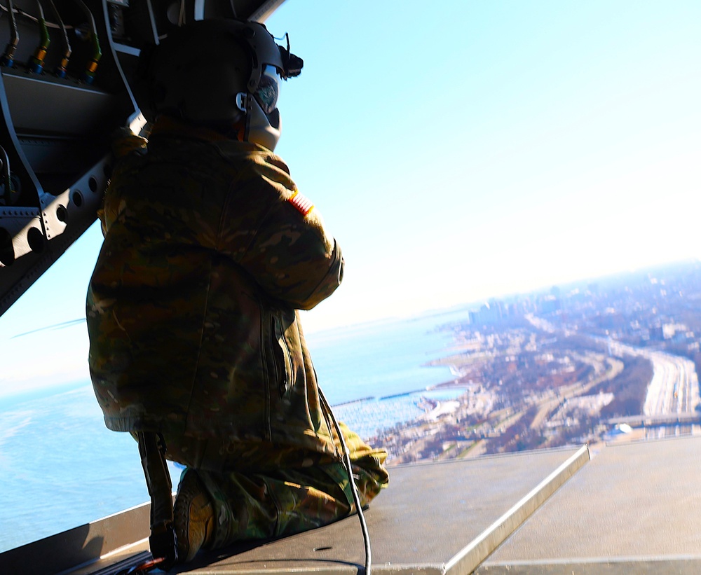 Illinois National Guard Soldiers Prepare for Military Missions With Display of Patriotism and Power