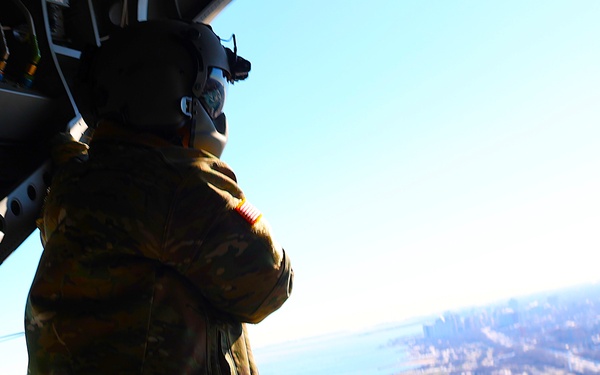 Illinois National Guard Soldiers Prepare for Military Missions With Display of Patriotism and Power