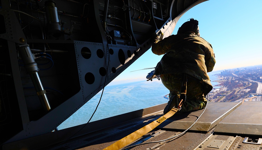 Illinois National Guard Soldiers Prepare for Military Missions With Display of Patriotism and Power
