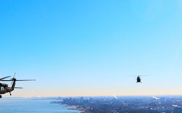 Illinois National Guard Soldiers Prepare for Military Missions With Display of Patriotism and Power