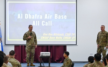 CSAF and CMSAF visit 380th Air Expeditionary Wing