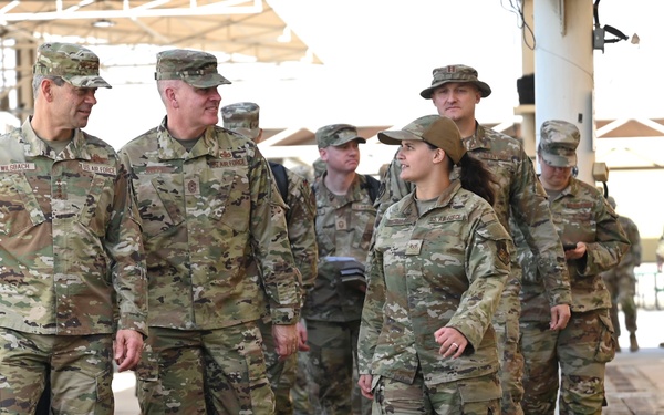 CSAF and CMSAF visit 380th Air Expeditionary Wing