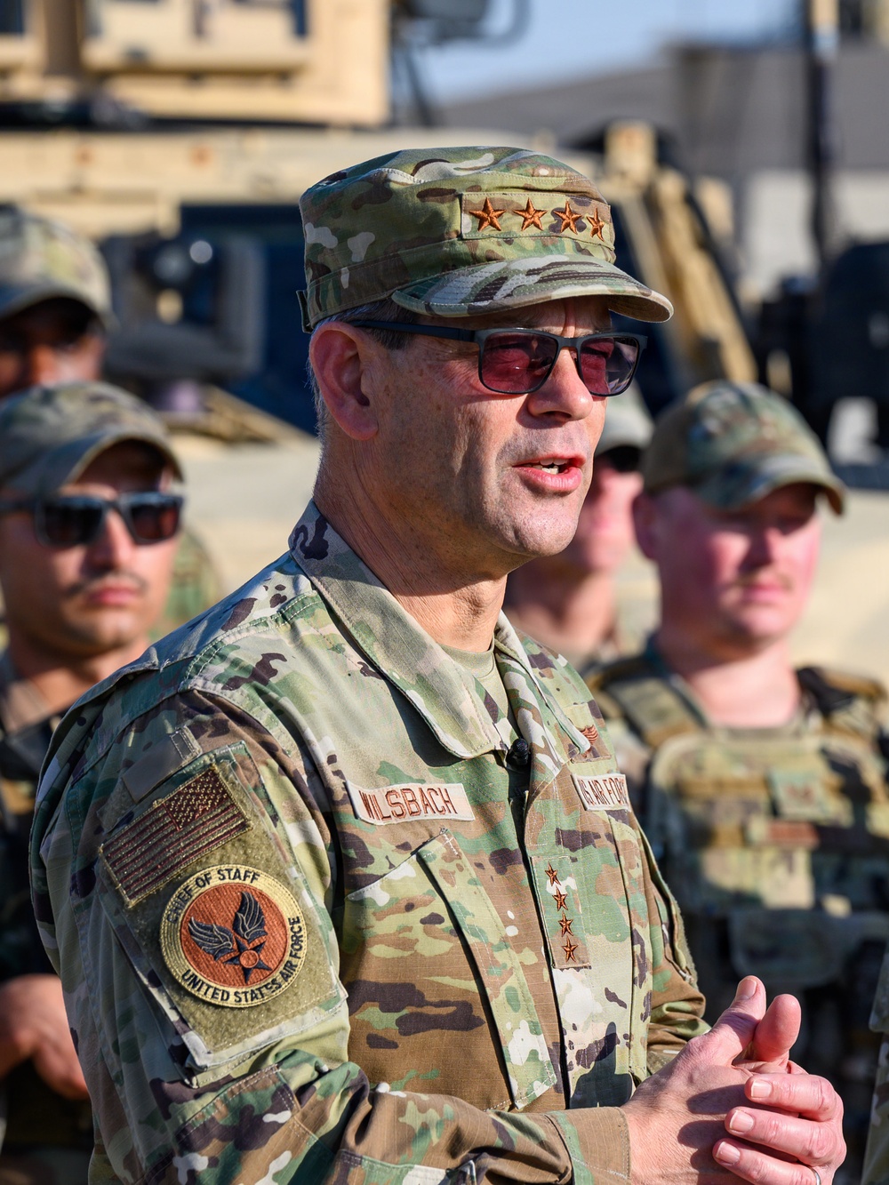 CSAF and CMSAF visit 378th Air Expeditionary Wing