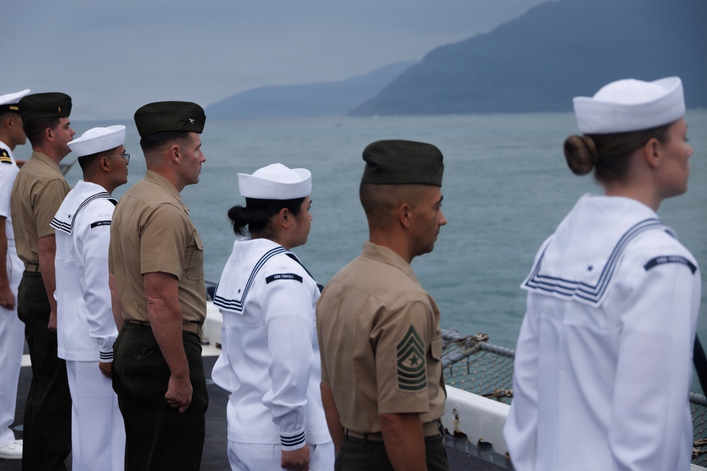 31st MEU and USS Tripoli | Manning the rails in Vietnam