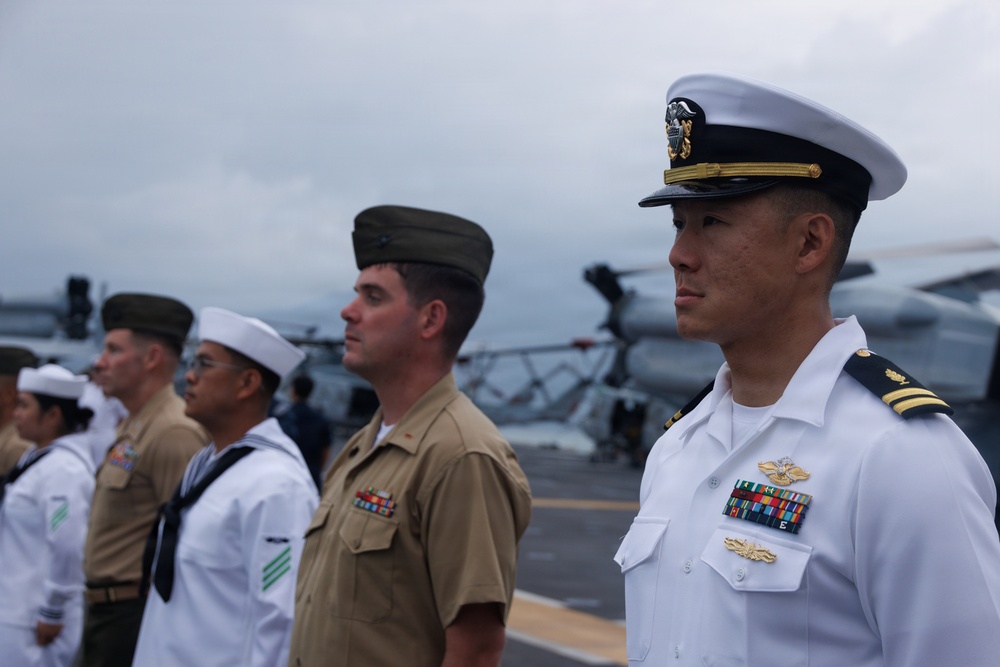 31st MEU and USS Tripoli | Manning the rails in Vietnam