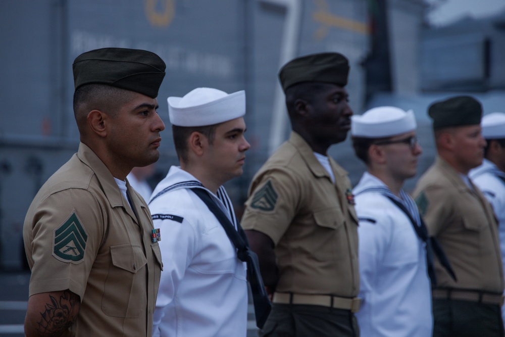 31st MEU and USS Tripoli | Manning the rails in Vietnam