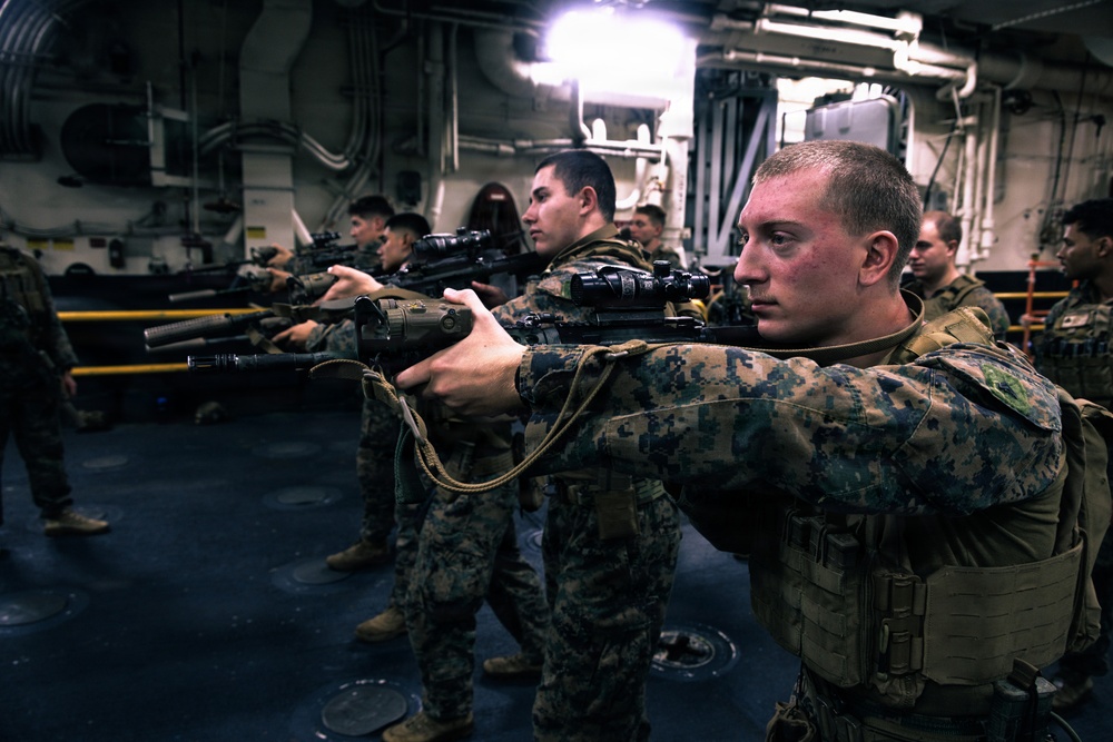 31st MEU | Maritime Raid Force Rifle drills, TCCC