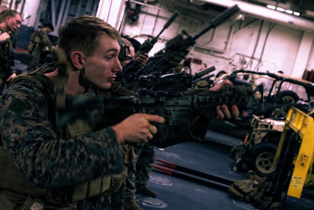 31st MEU | Maritime Raid Force Rifle drills, TCCC