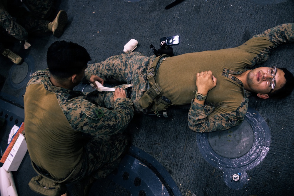 31st MEU | Maritime Raid Force Rifle drills, TCCC