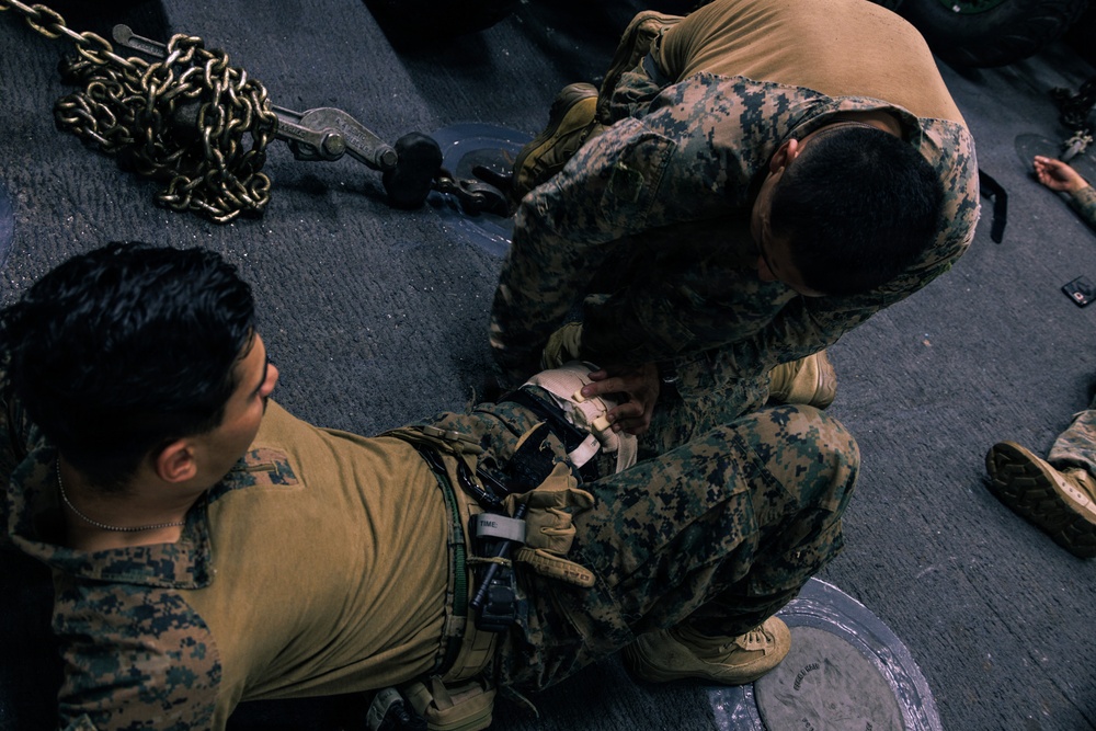 31st MEU | Maritime Raid Force Rifle drills, TCCC