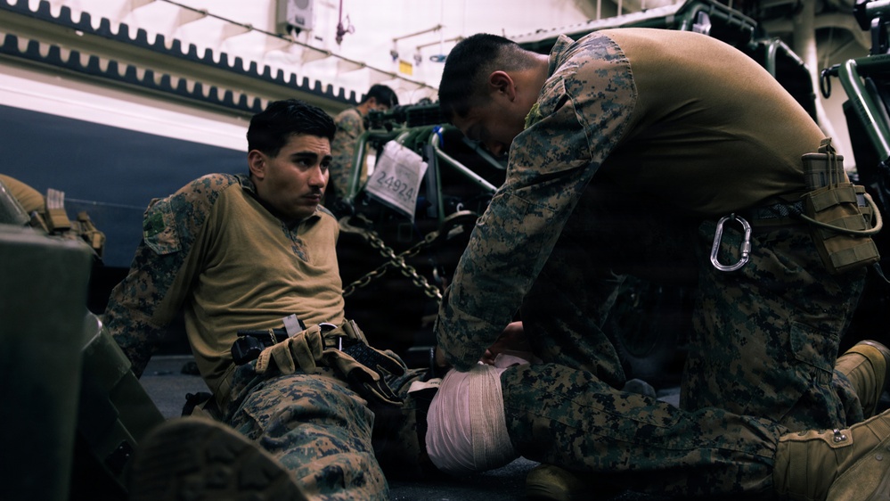 31st MEU | Maritime Raid Force Rifle drills, TCCC