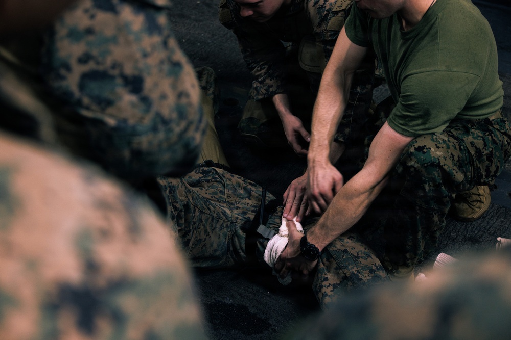 31st MEU | Maritime Raid Force Rifle drills, TCCC