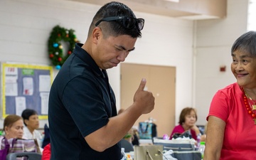 Dededo Senior Center welcomes Camp Blaz Marines for a community day