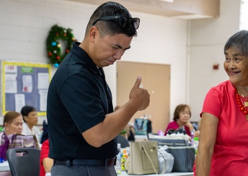Dededo Senior Center welcomes Camp Blaz Marines for a community day