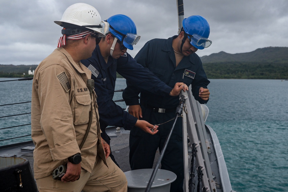 Frank E. Petersen Jr. departs Guam