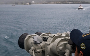 Frank E. Petersen Jr. departs Guam