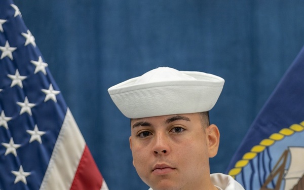 USS Pioneer (MCM 9) Blue Jacket of the Quarter, 3rd Quarter, Fireman Ignacio Torres.