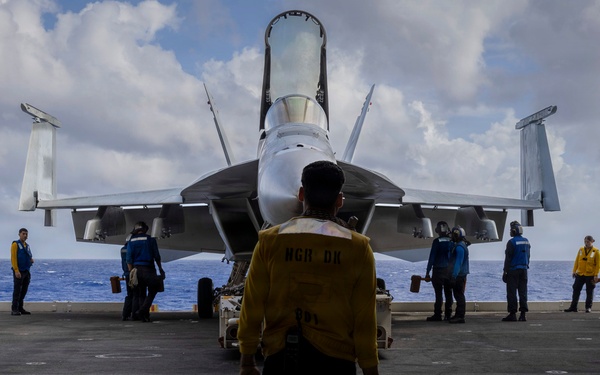 Abraham Lincoln conducts routine operations