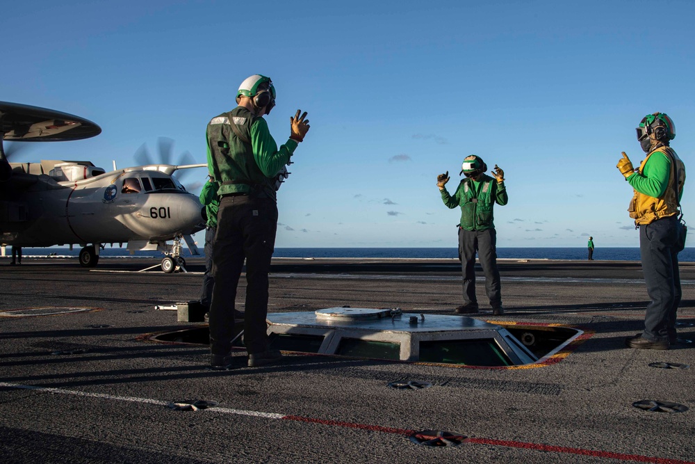 Abraham Lincoln conducts routine flight operations