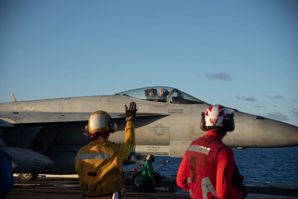 Abraham Lincoln conducts routine flight operations