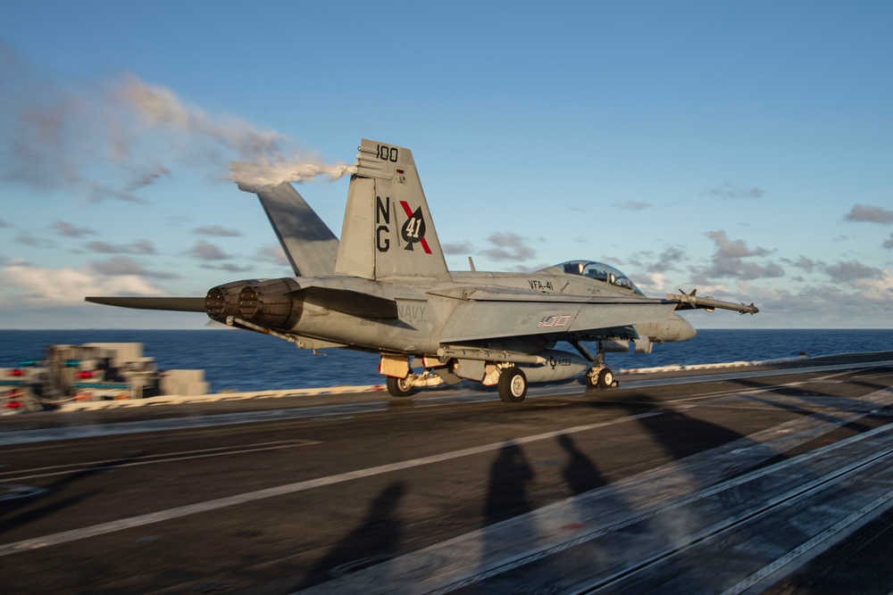 Abraham Lincoln conducts routine flight operations