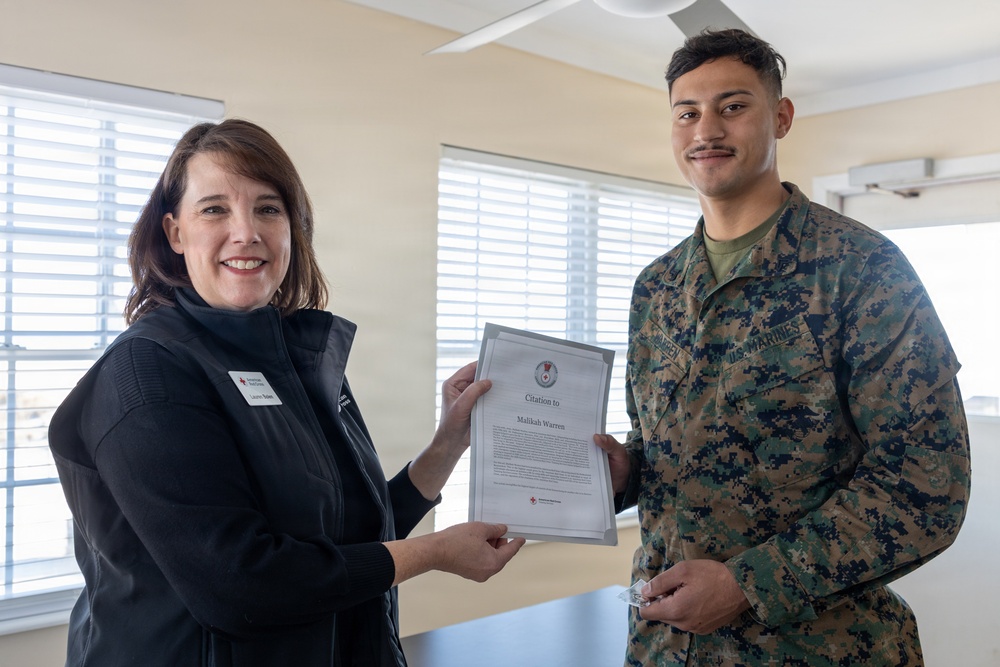 Camp Lejeune Marines Honored with Lifesaving Award