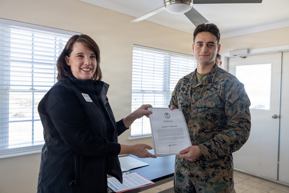 Camp Lejeune Marines Honored with Lifesaving Award