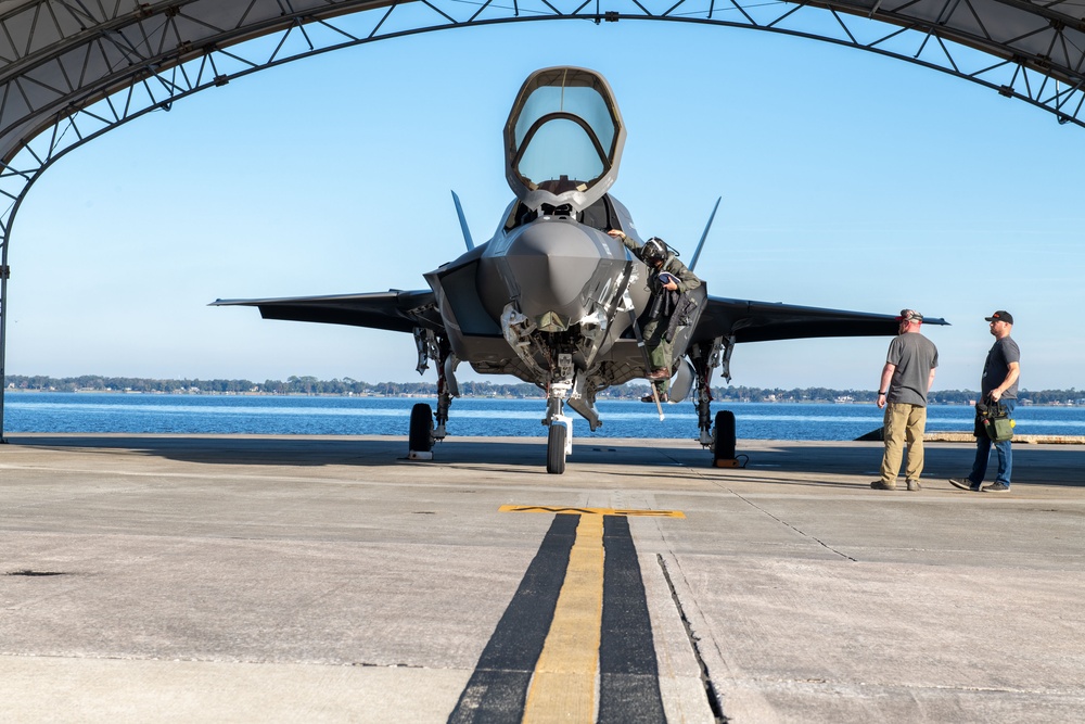 First Royal Navy F-35 Aircraft Arrive at Fleet Readiness Center Southeast for Corrosion Mitigation