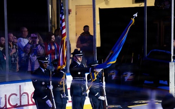 F.E. Warren AFB Honor Guard Performs at a Colorado Eagles Game