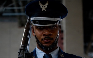 F.E. Warren AFB Honor Guard Performs at a Colorado Eagles Game