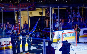 F.E. Warren AFB Honor Guard Performs at a Colorado Eagles Game