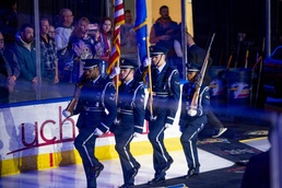 F.E. Warren AFB Honor Guard Performs at a Colorado Eagles Game