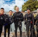U.S. Navy and Panamanian services dive together during a Salvage Exercise