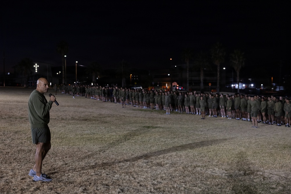 The Combat Center participates in a holiday motivational run