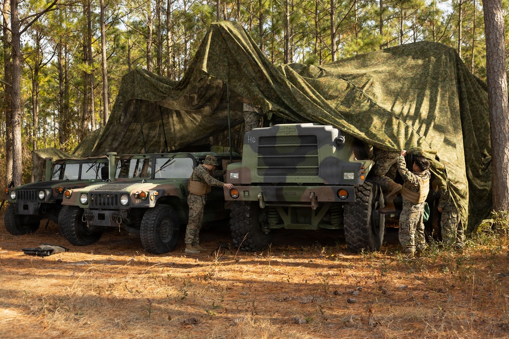 Headquarters and Service Battalion Motor Transportation Field Exercise
