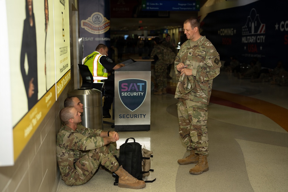 JBSA Military Trainees depart for 2025 Holiday Exodus