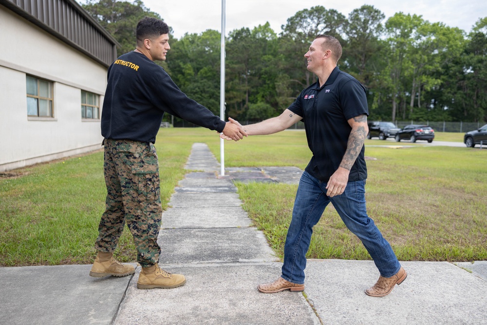 Dakota Meyer visits MCAS Beaufort