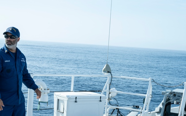 Coast Guard members conduct UAS training aboard cutter