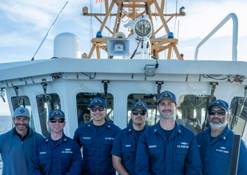 Coast Guard members conduct UAS training aboard cutter