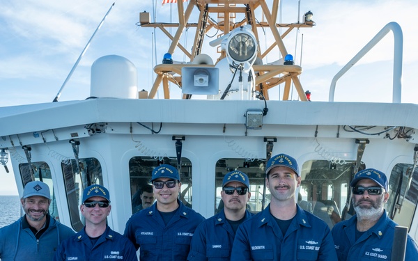 Coast Guard members conduct UAS training aboard cutter