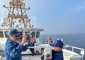 Coast Guard members conduct UAS training aboard cutter