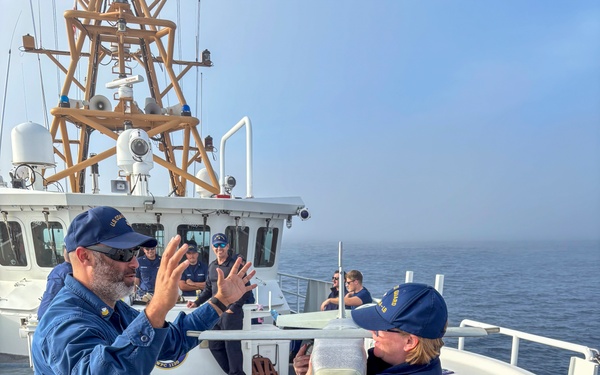 Coast Guard members conduct UAS training aboard cutter