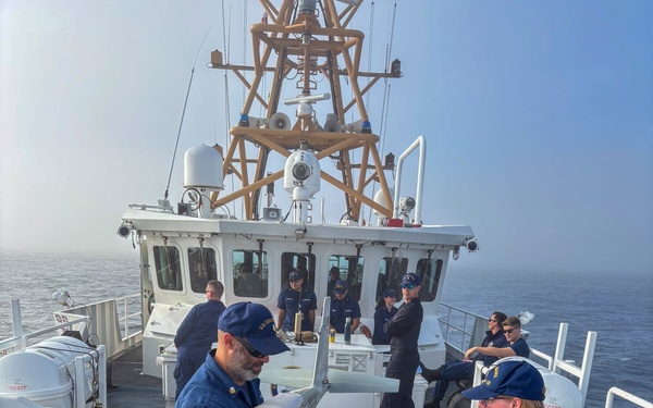 Coast Guard members conduct UAS training aboard cutter