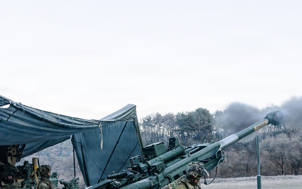2nd Battalion, 12th Field Artillery Delivers Fire Support During Combined Arms Live-Fire Exercise.