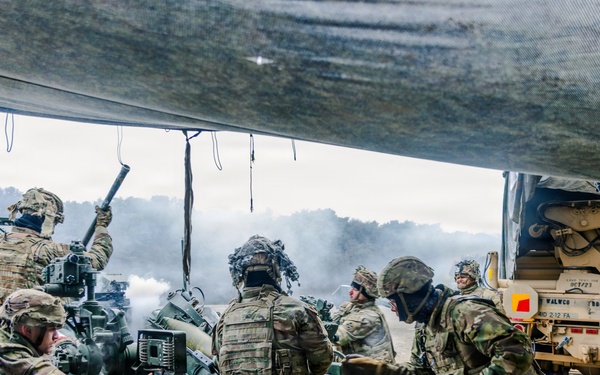 2nd Battalion, 12th Field Artillery Delivers Fire Support During Combined Arms Live-Fire Exercise.