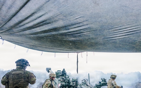 2nd Battalion, 12th Field Artillery Delivers Fire Support During Combined Arms Live-Fire Exercise.