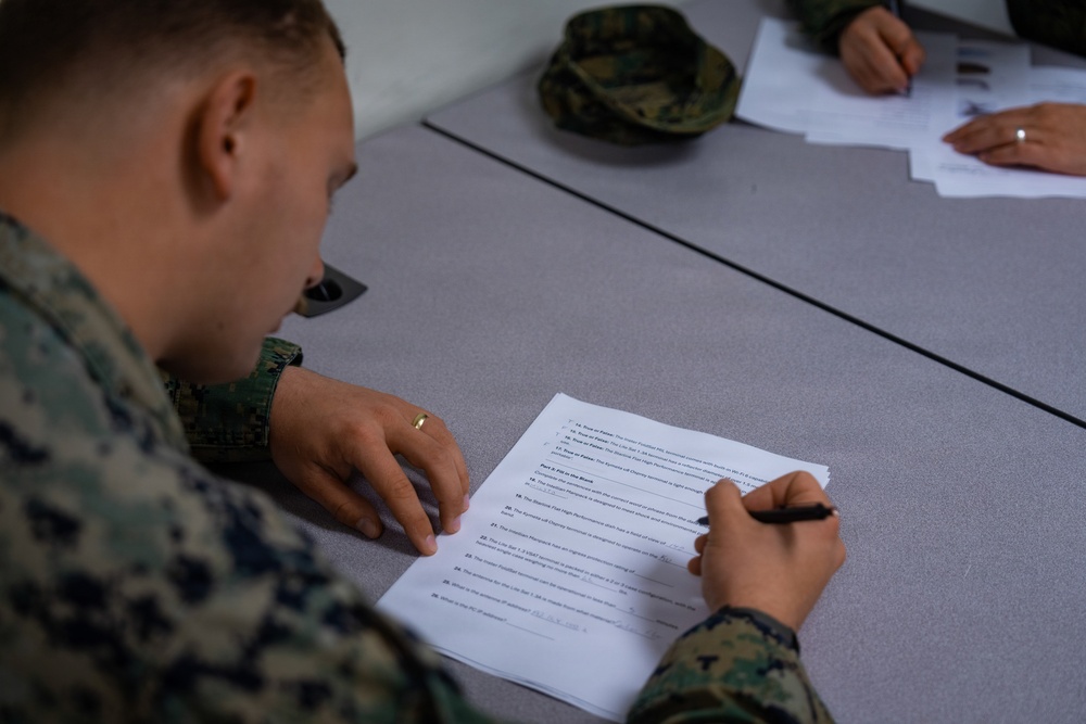 U.S. Marine Corps Satellite Transmissions System Operators Test-Out on Various Satellite Communication Systems