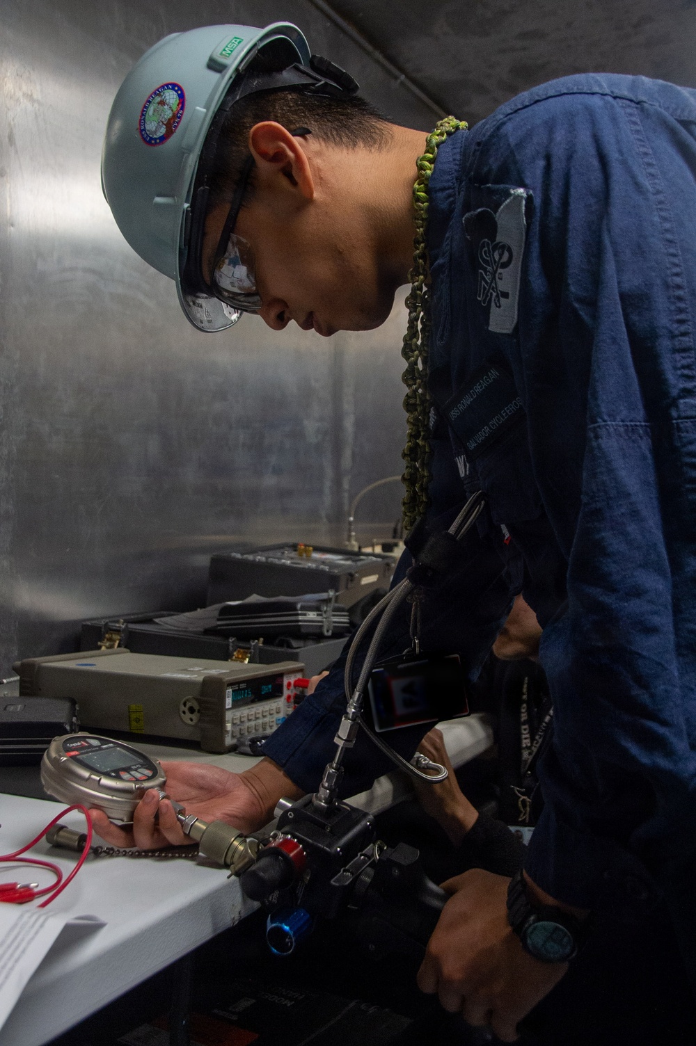 Ronald Reagan Sailors Conduct Maintenance