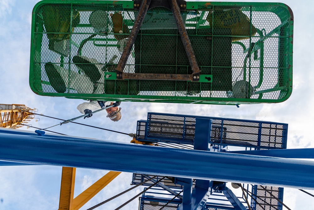 Painting Cranes 80 and 92